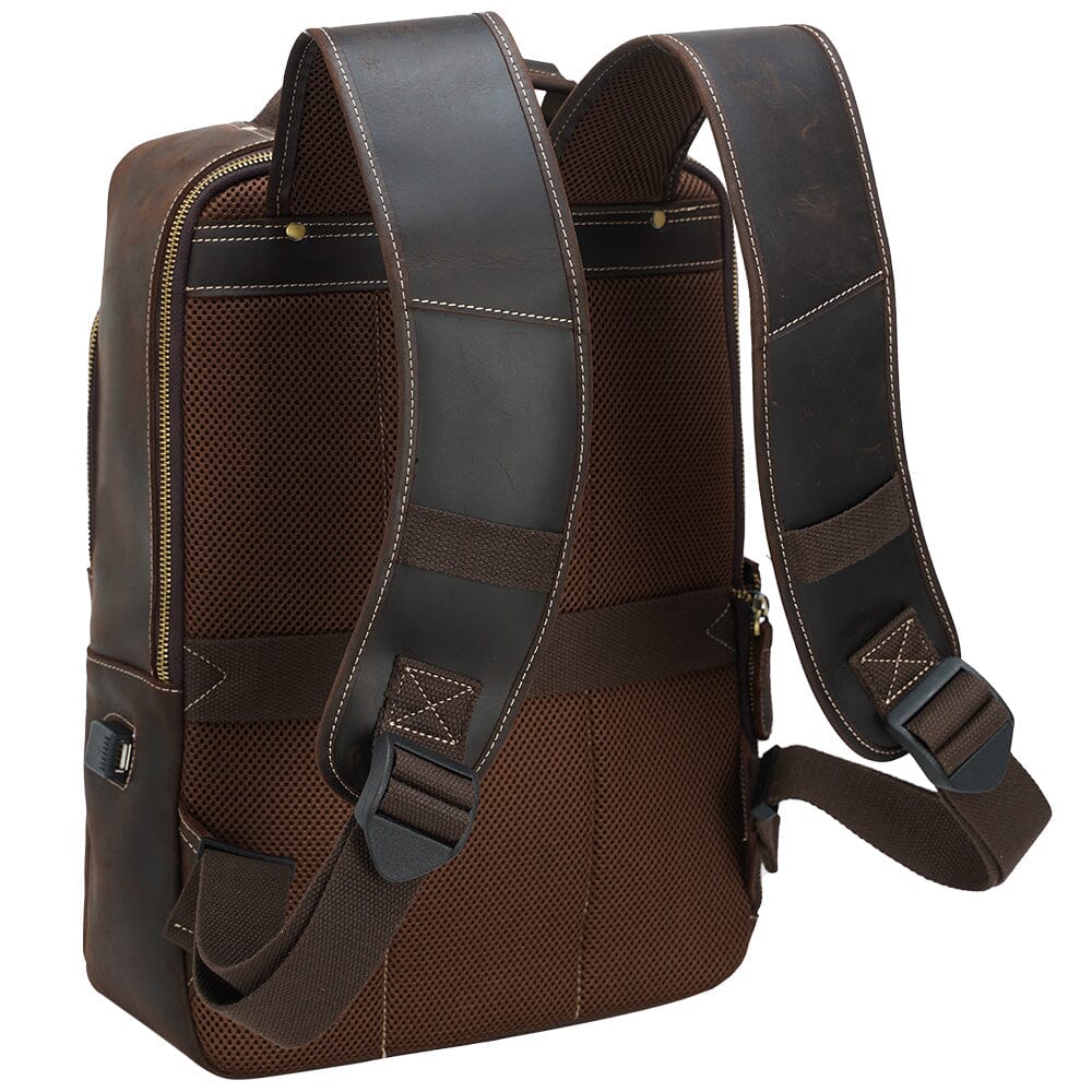 Lederrucksack mit Laptopfach 17 L – Everest — 8