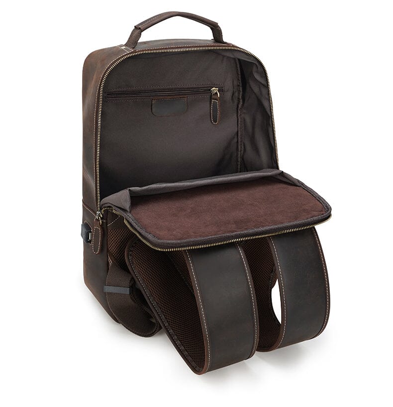 Lederrucksack mit Laptopfach 17 L – Everest — 10