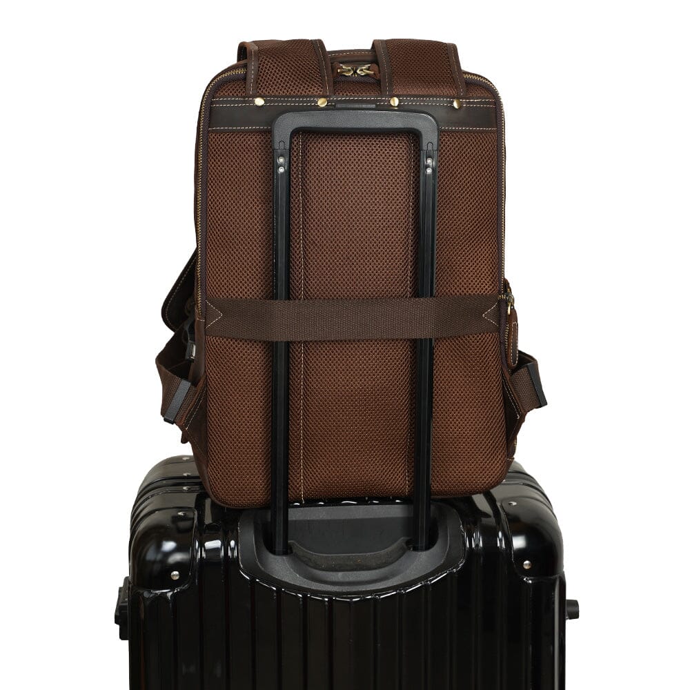 Lederrucksack mit Laptopfach 17 L – Everest — 11
