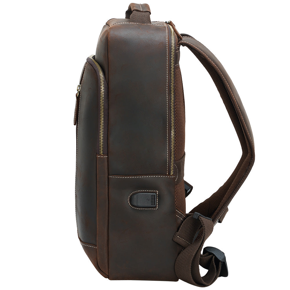 Lederrucksack mit Laptopfach 17 L – Everest — 17