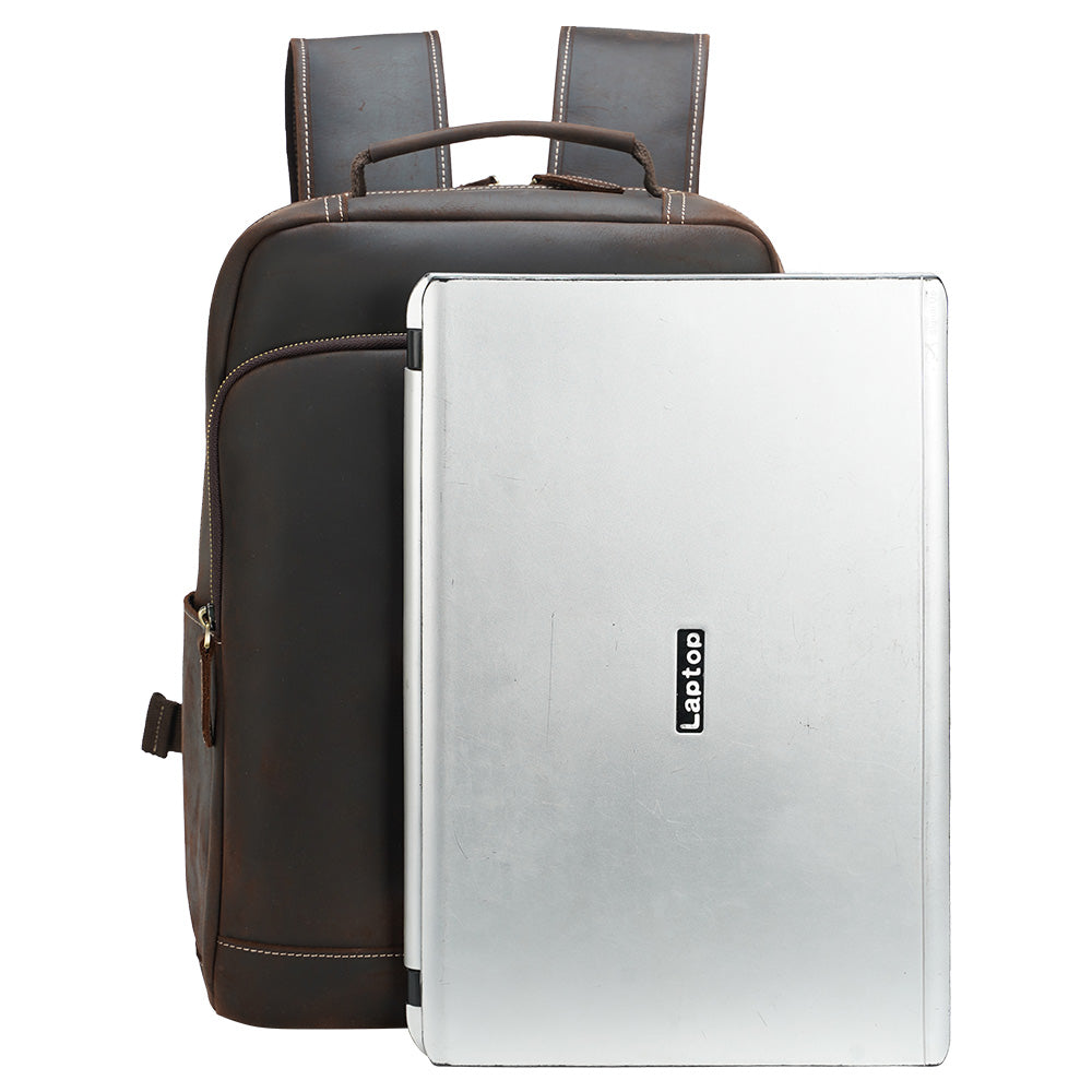 Lederrucksack mit Laptopfach 17 L – Everest — 22