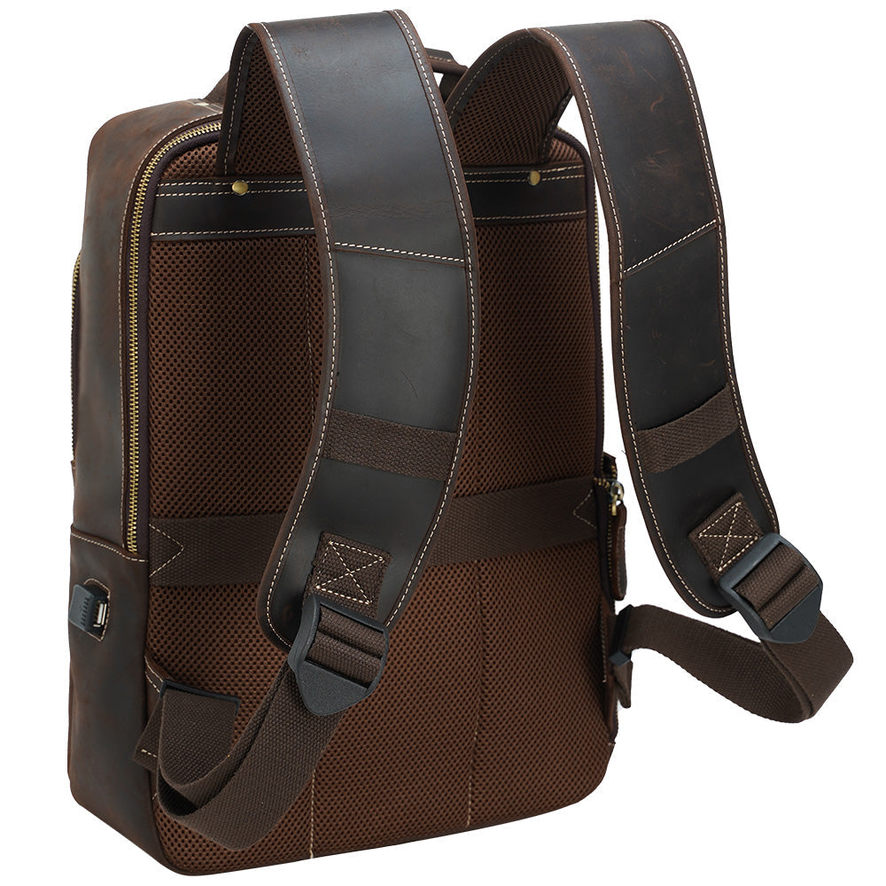 Lederrucksack mit Laptopfach 17 L – Everest — 30