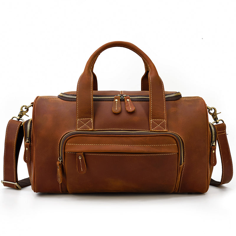 green army Mens Leather Holdall