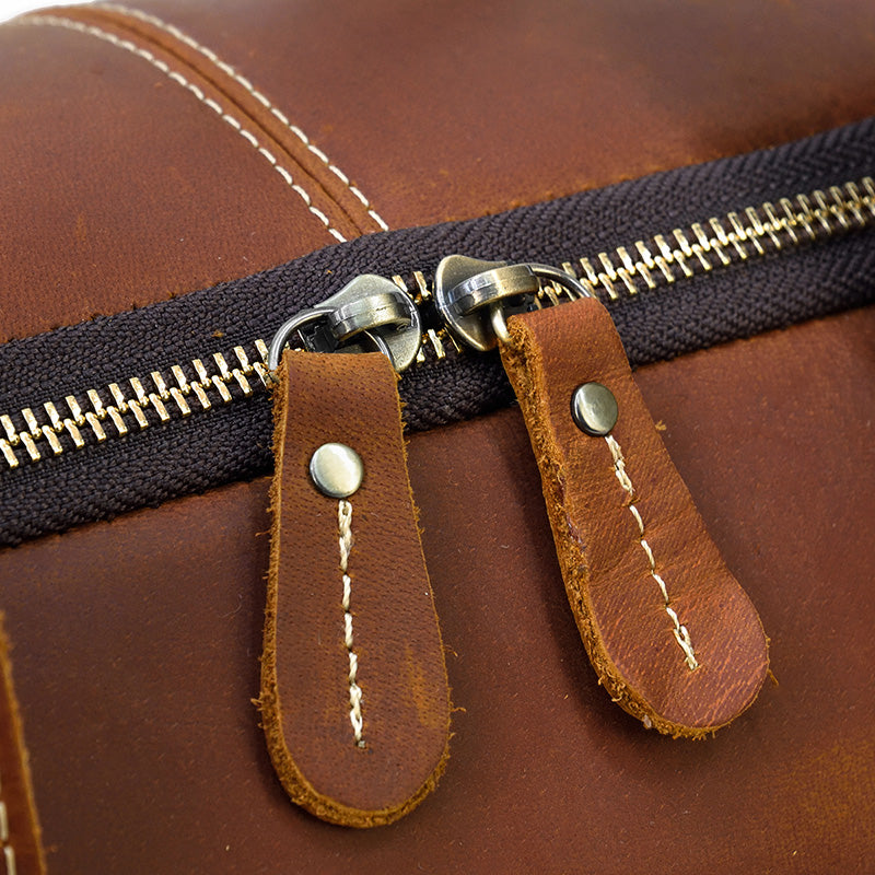 Mens Leather Holdall carry on