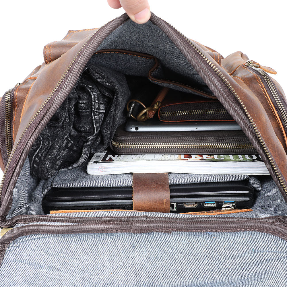 Sac à dos en cuir pour ordinateur 23 L – Hore — 10