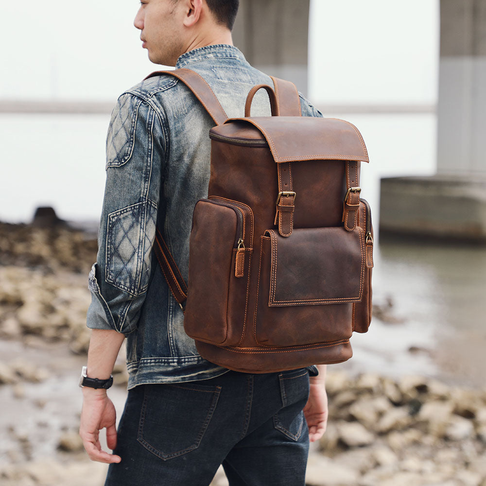Sac à dos en cuir pour ordinateur 23 L – Hore — 13