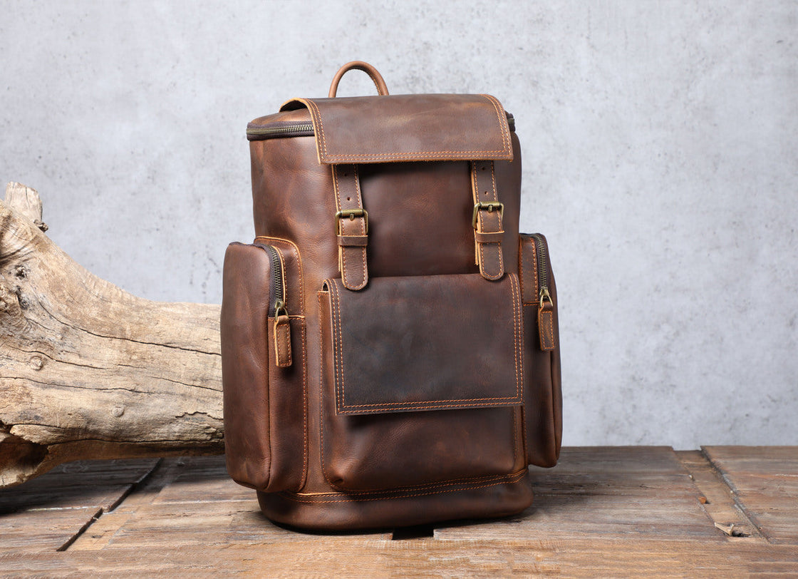 Sac à dos en cuir pour ordinateur 23 L – Hore — 25