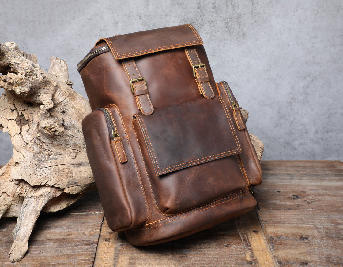 Sac à dos en cuir pour ordinateur 23 L – Hore — 26