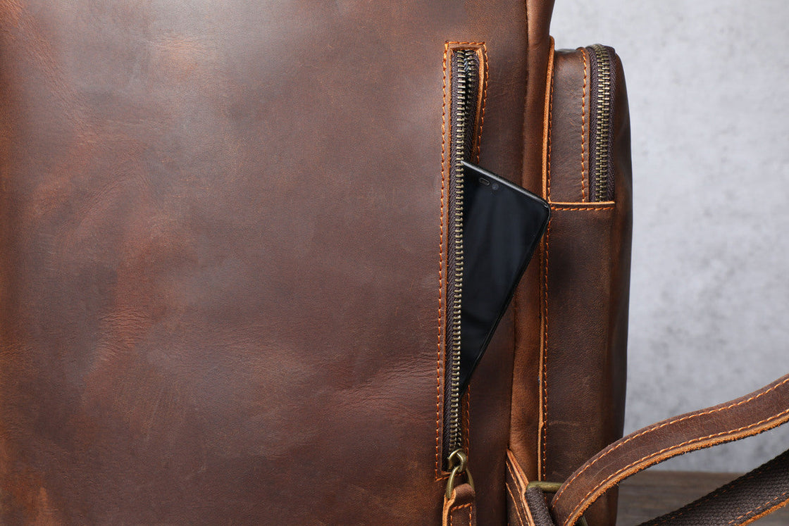Sac à dos en cuir pour ordinateur 23 L – Hore — 35