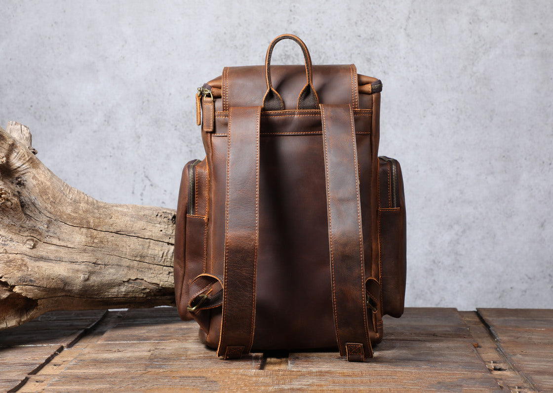 Sac à dos en cuir pour ordinateur 23 L – Hore — 43