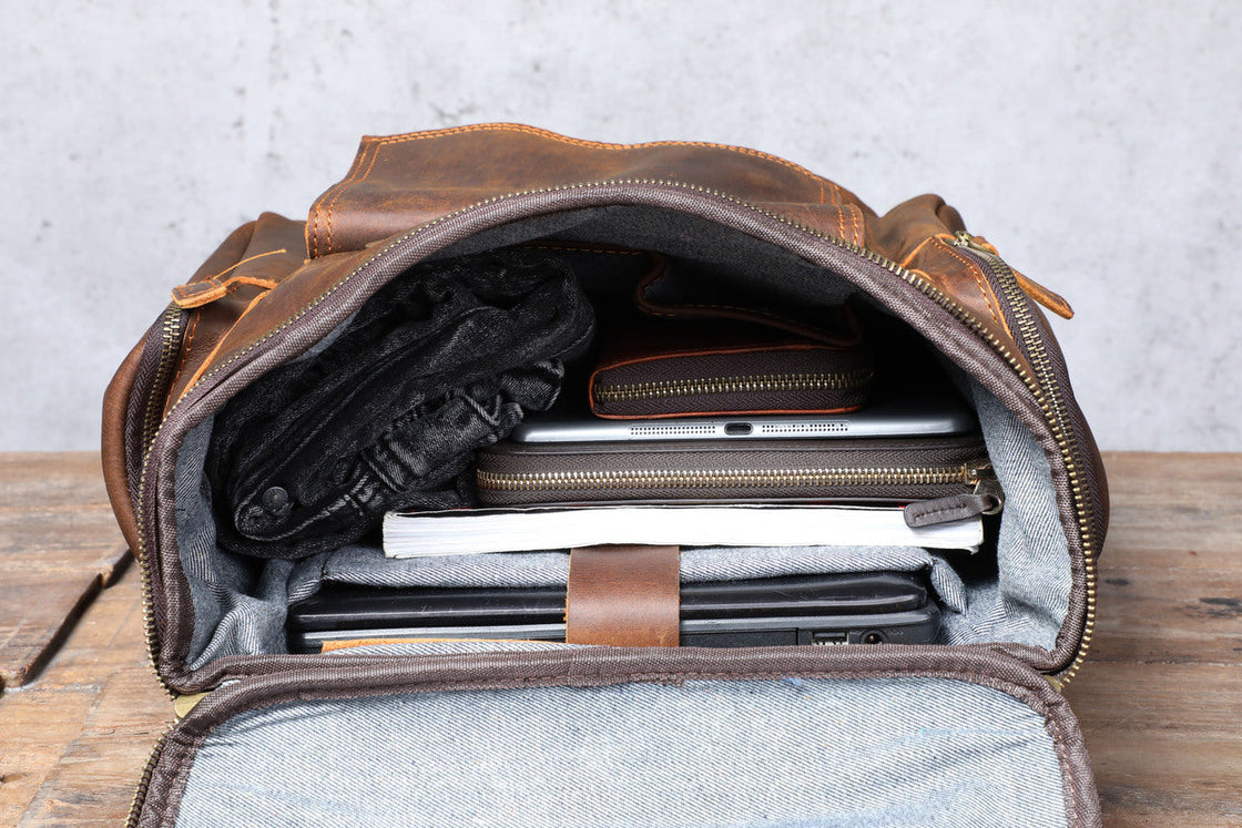 Sac à dos en cuir pour ordinateur 23 L – Hore — 50