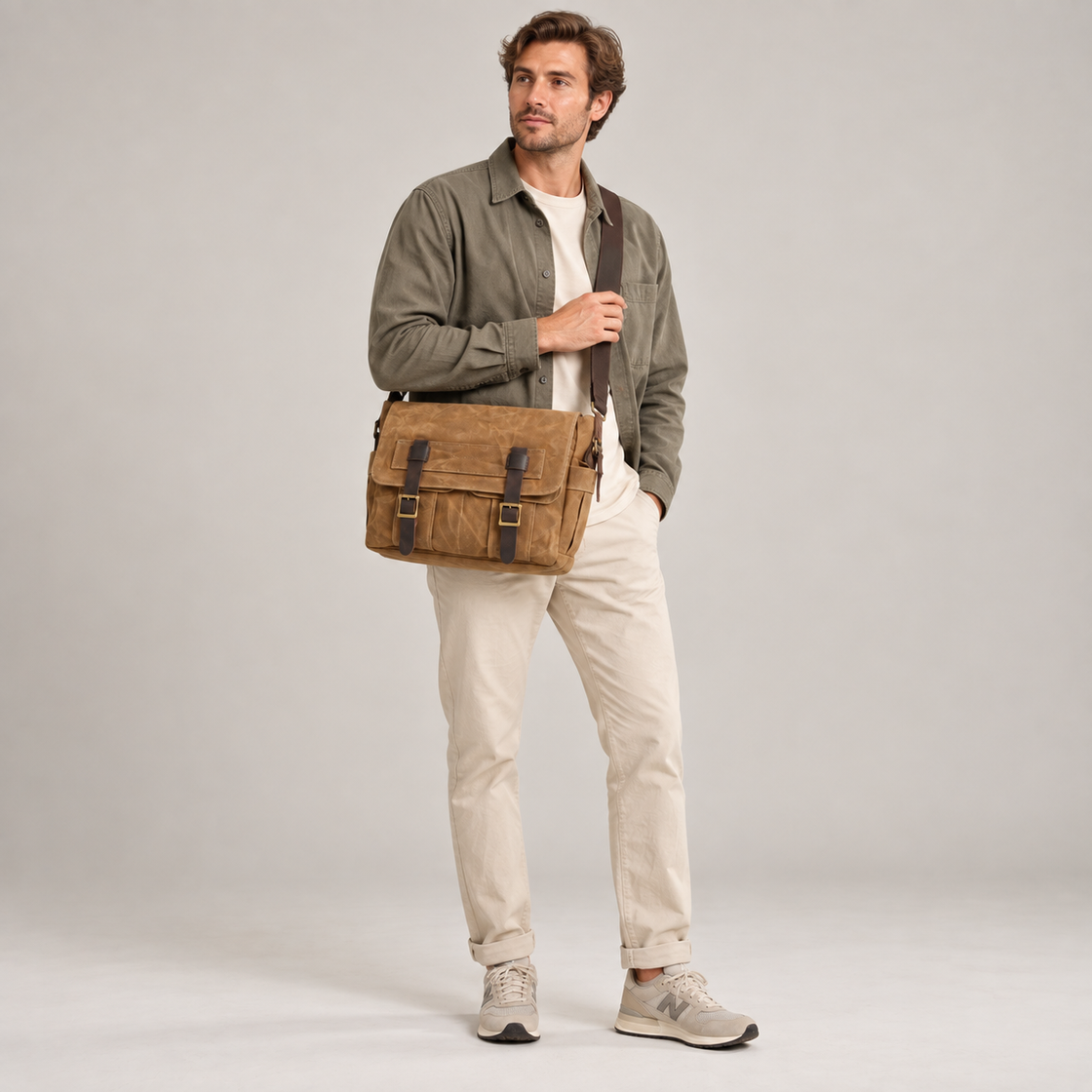 Canvas schoudertas 15 L – Houston — 2