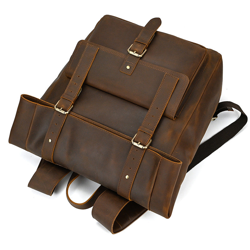 Indiana — Leather Roll Top Backpack, image 5