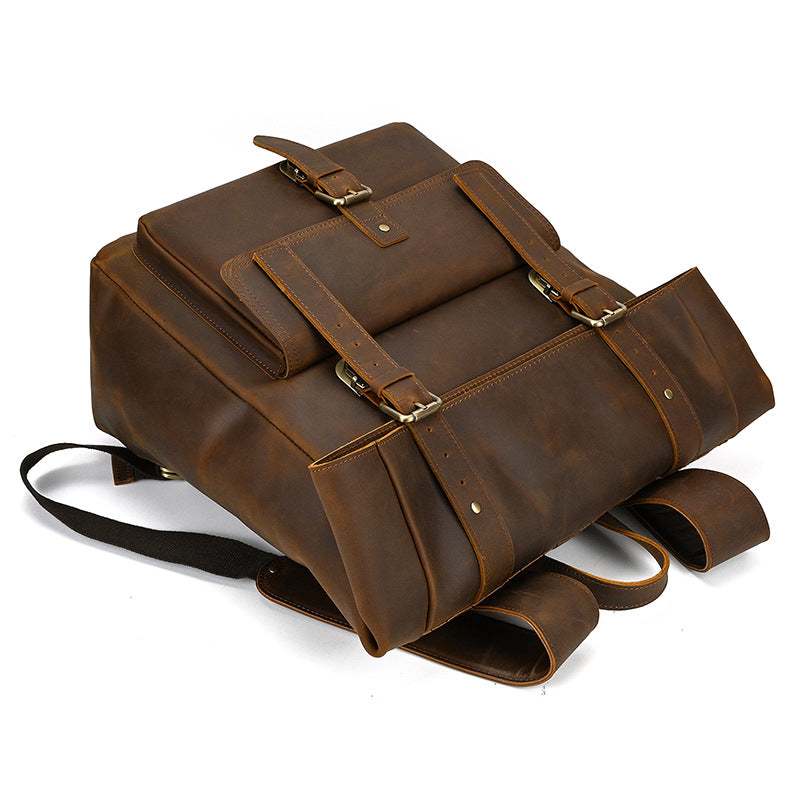 Indiana — Leather Roll Top Backpack, image 6