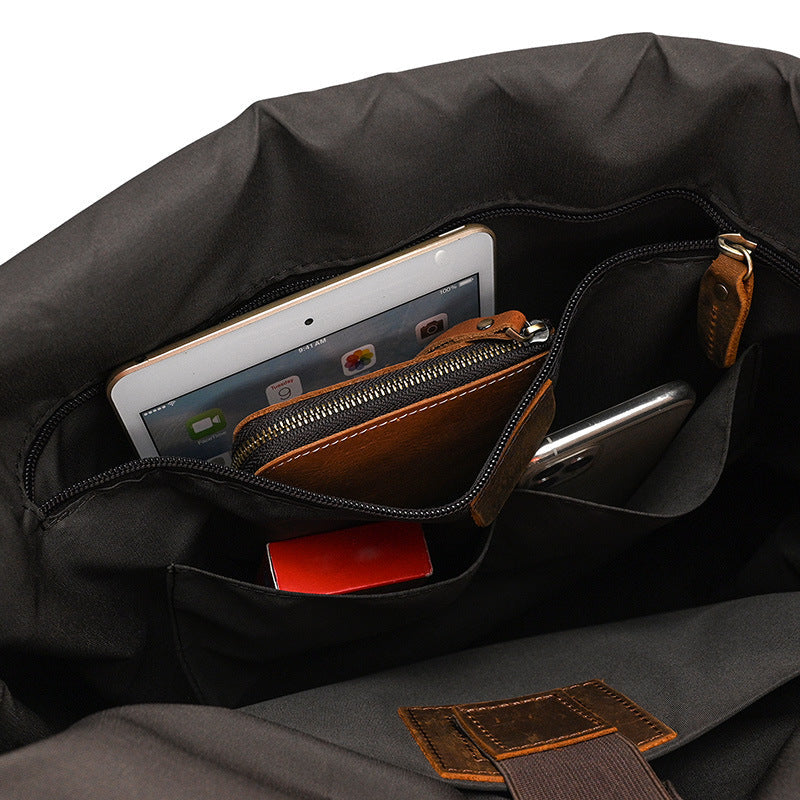 Indiana — Leather Roll Top Backpack, image 10