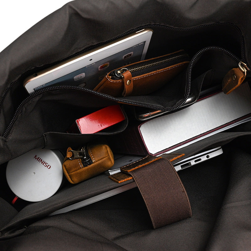 Indiana — Leather Roll Top Backpack, image 12