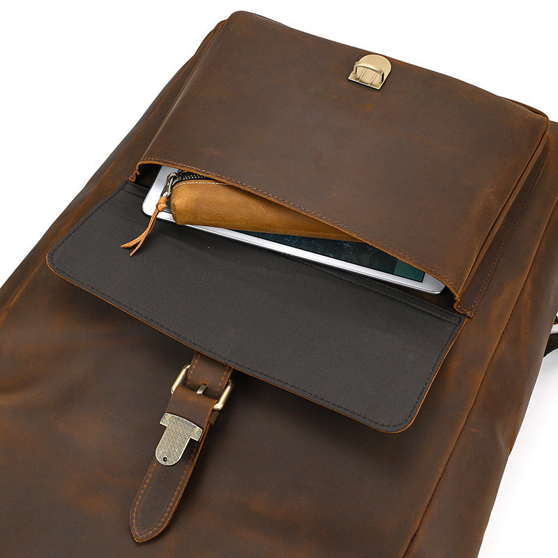 Indiana — Leather Roll Top Backpack, image 13
