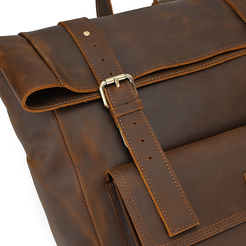 Indiana — Leather Roll Top Backpack, image 14