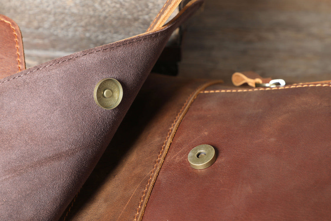 leather look book-bag