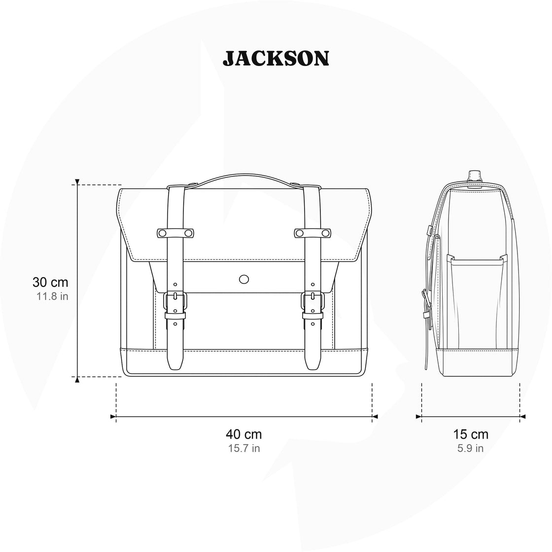 Jackson — Canvas Motorcycle Saddlebag, image 10