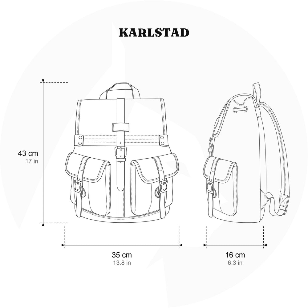 Canvas backpack with laptop compartment 24 L – Karlstad