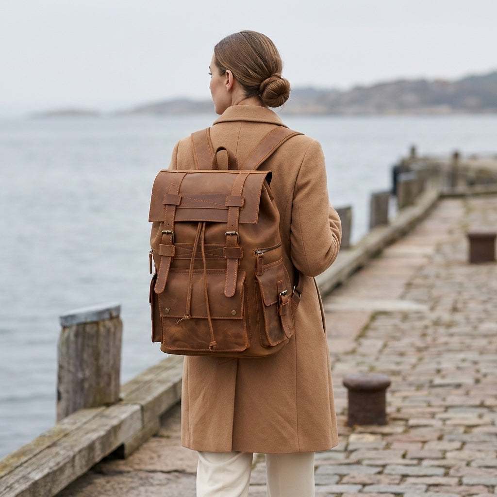 Sac à dos en cuir pour ordinateur 21 L – Kylo — 3
