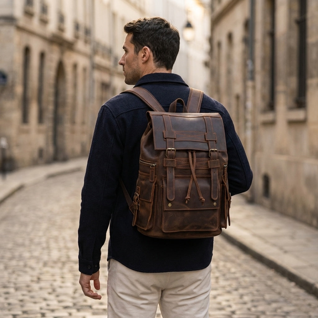 Sac à dos en cuir pour ordinateur 21 L – Kylo — 22