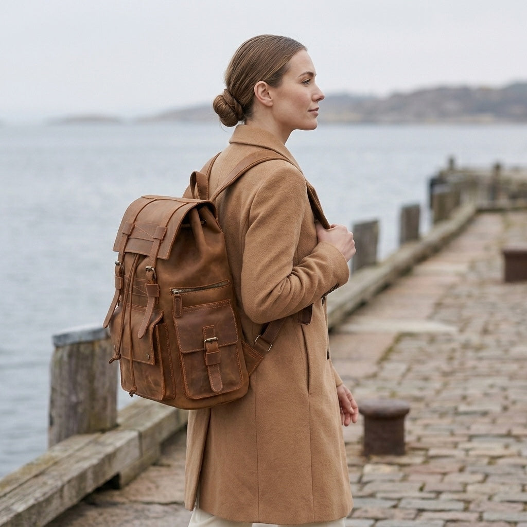Sac à dos en cuir pour ordinateur 21 L – Kylo — 24