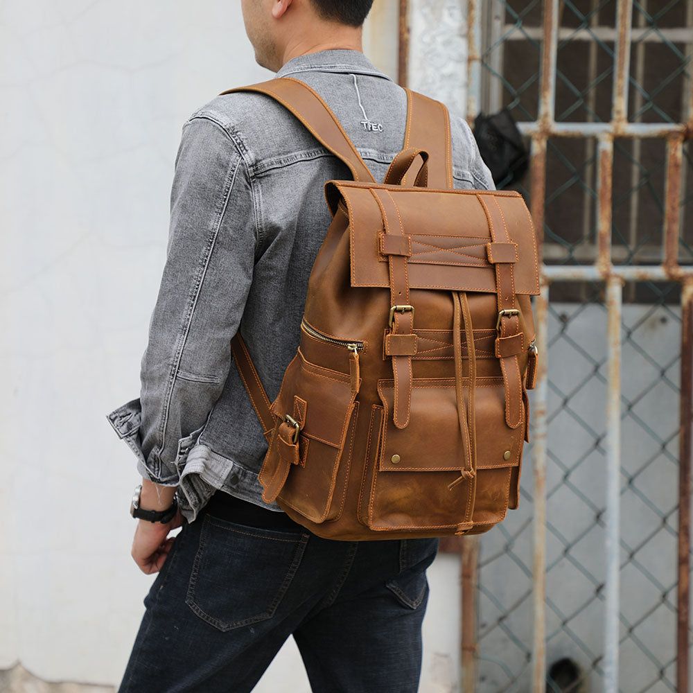Sac à dos en cuir pour ordinateur 21 L – Kylo — 44