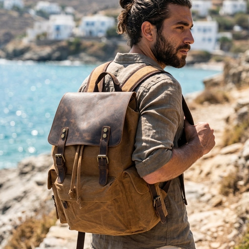 Latvia — Waxed Canvas Backpack, image 17