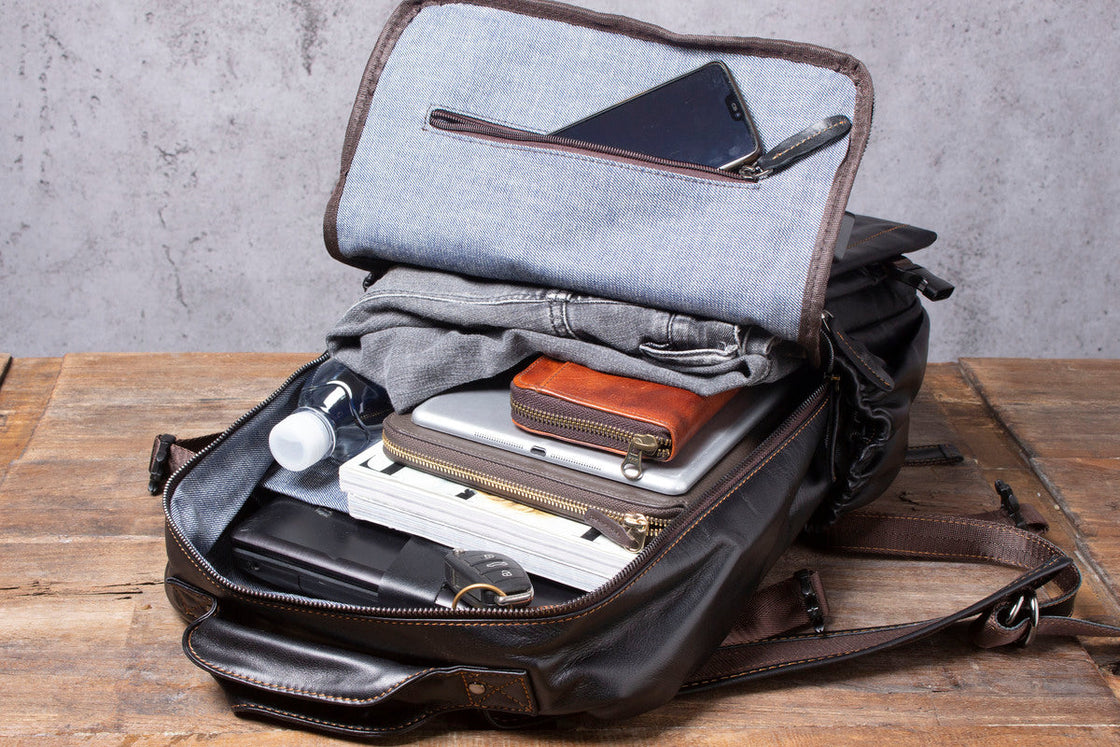 Sac à dos en cuir pour ordinateur 20 L – Logan — 17