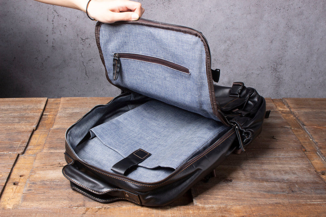 Sac à dos en cuir pour ordinateur 20 L – Logan — 48