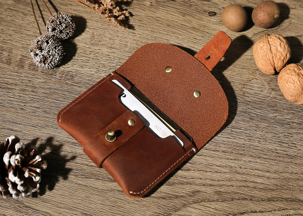 vintage leather card wallet