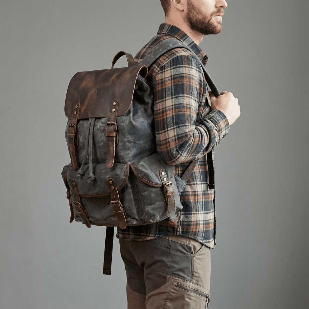 Canvas-Rucksack mit Laptopfach 23 L – Malmö — 4