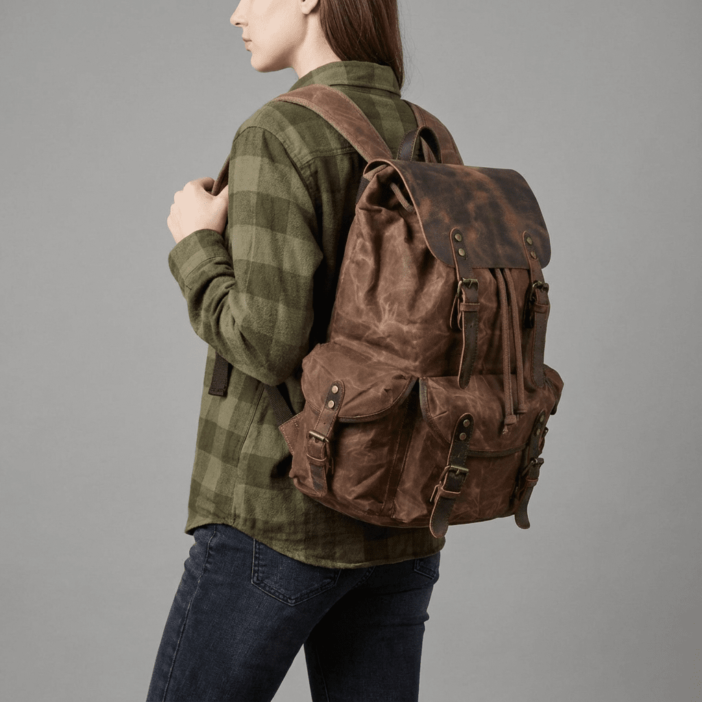 Canvas-Rucksack mit Laptopfach 23 L – Malmö — 5