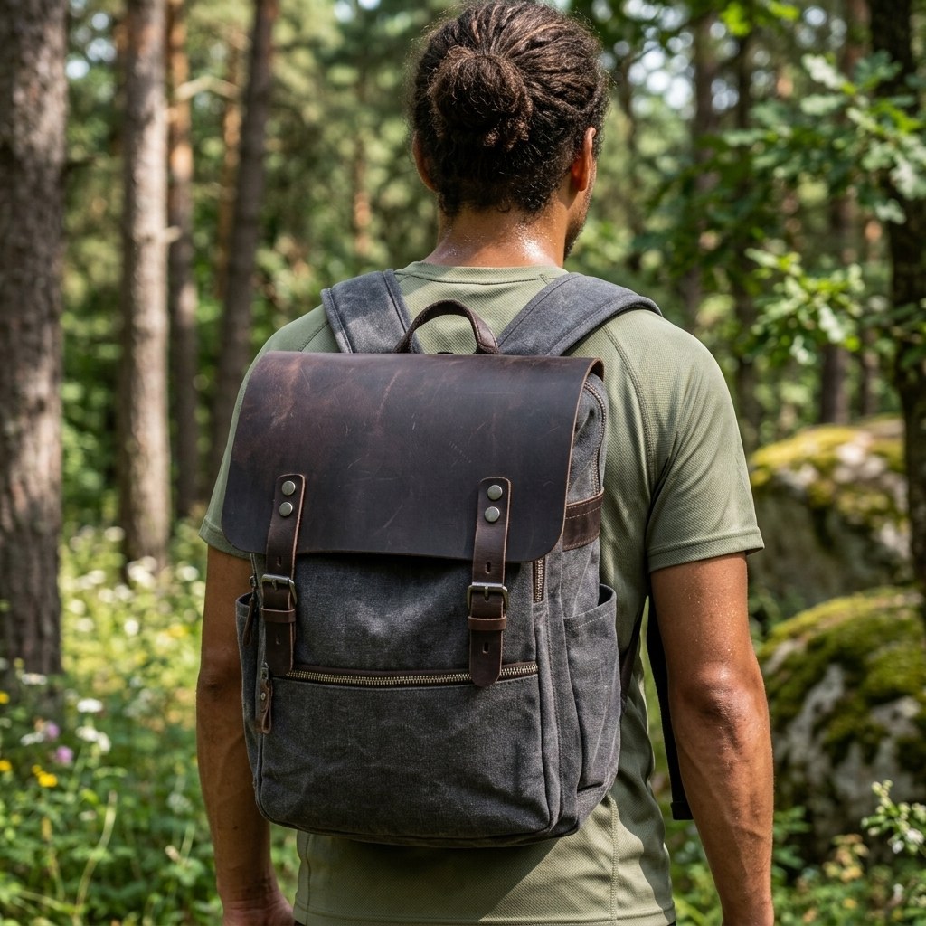 Milan — Cotton Canvas Backpack, image 12