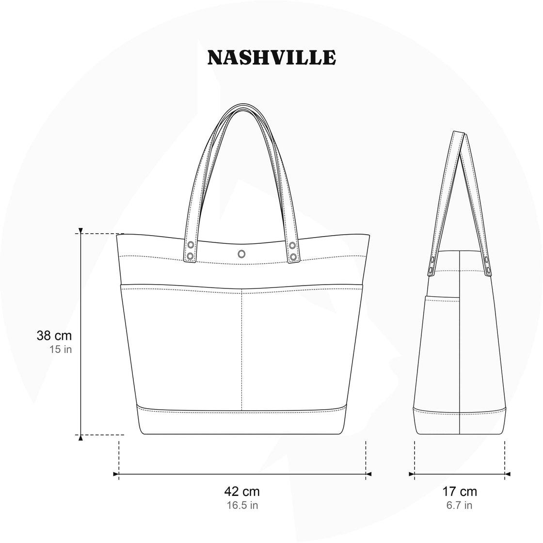 Canvas shopper 27 L – Nashville — 19