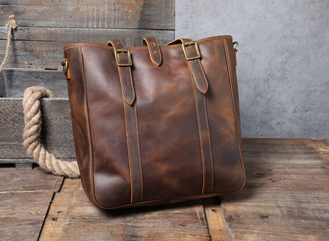 Tote Bag Vintage en Cuir travail