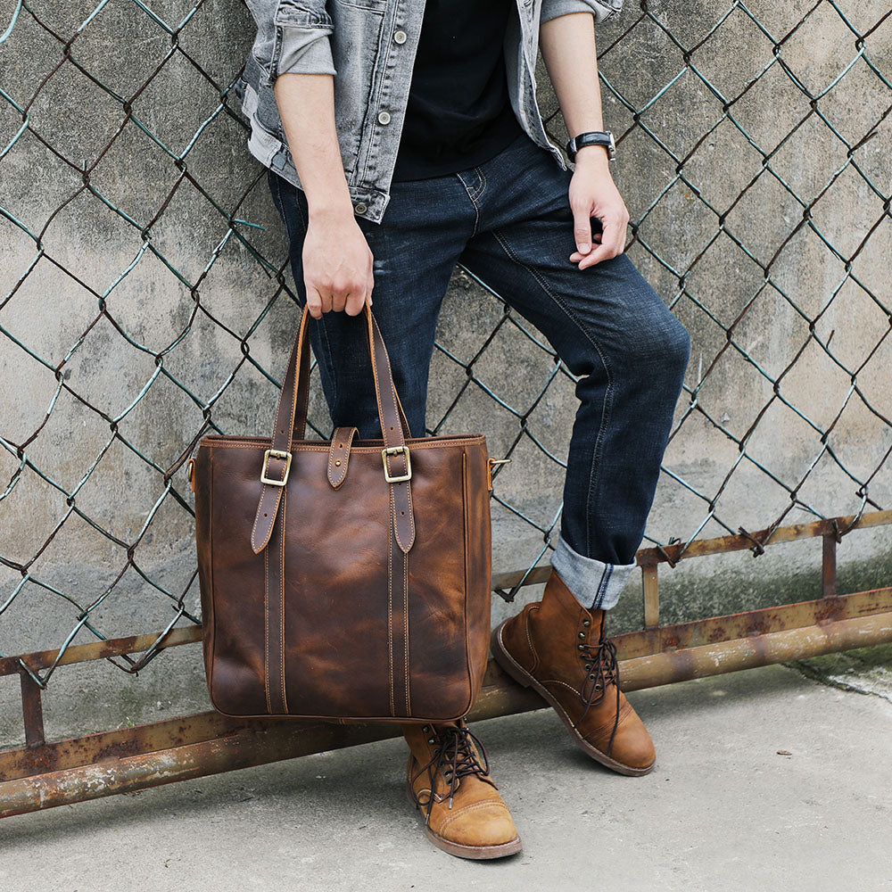 Tote Bag en Cuir pour hommes
