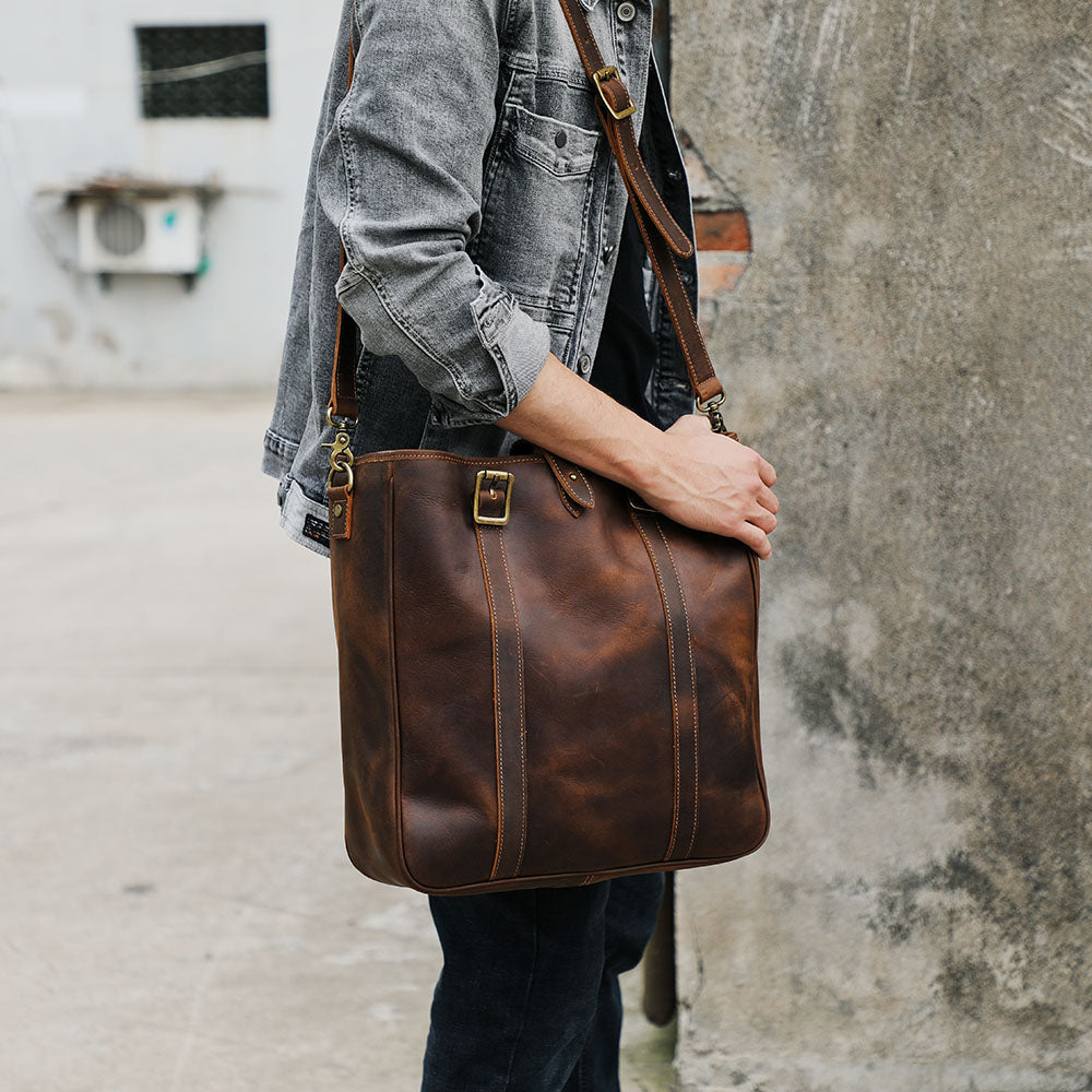 Tote Bag Vintage en Cuir pour le travail