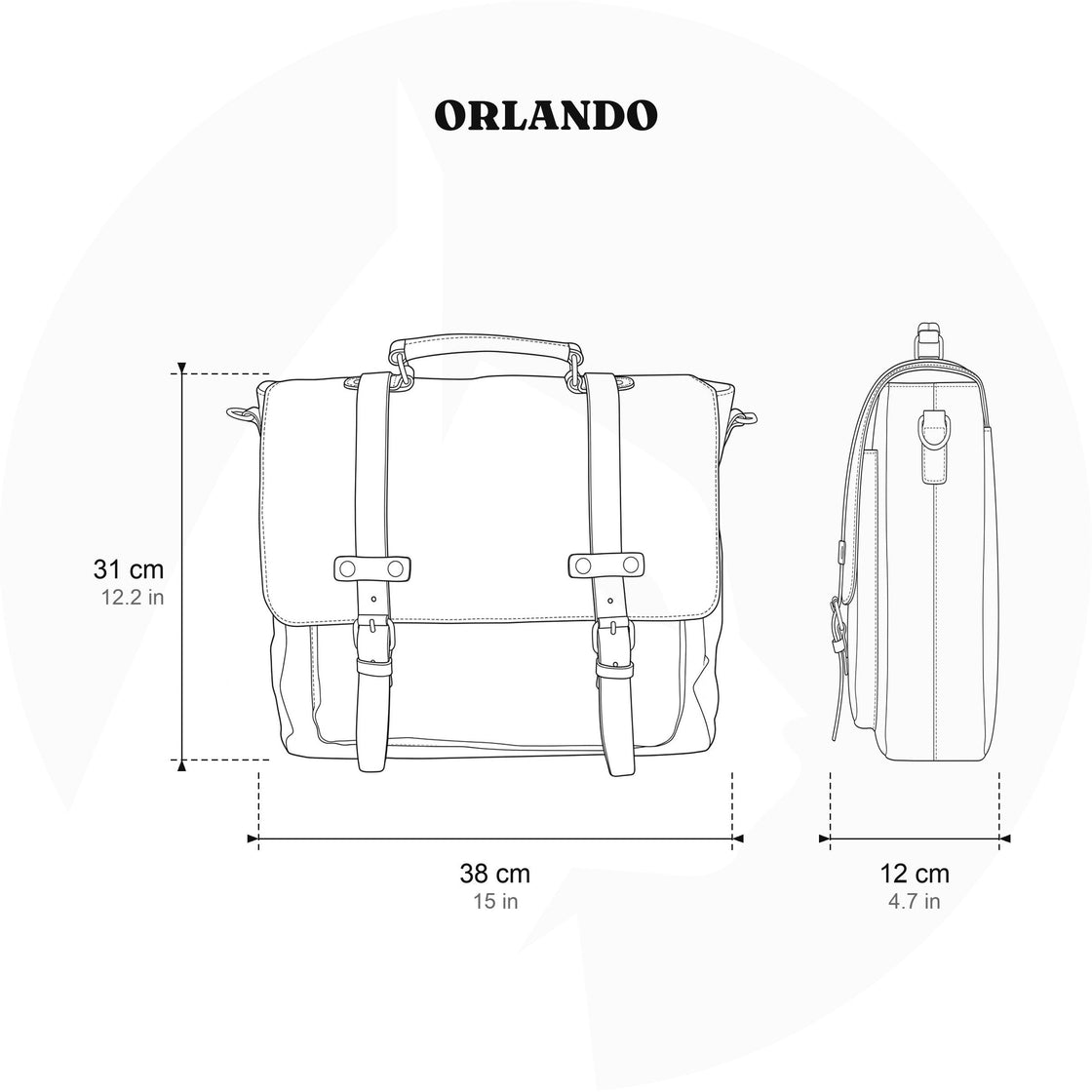 Sac bandoulière en toile 14 L – Orlando — 16