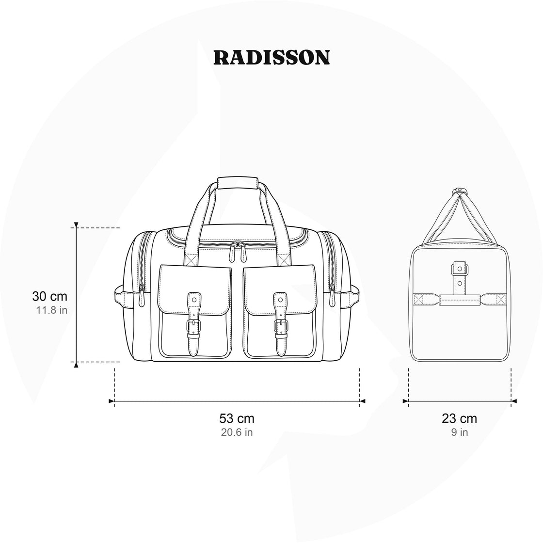 Sac de voyage en toile 36,5 L – Radisson — 31