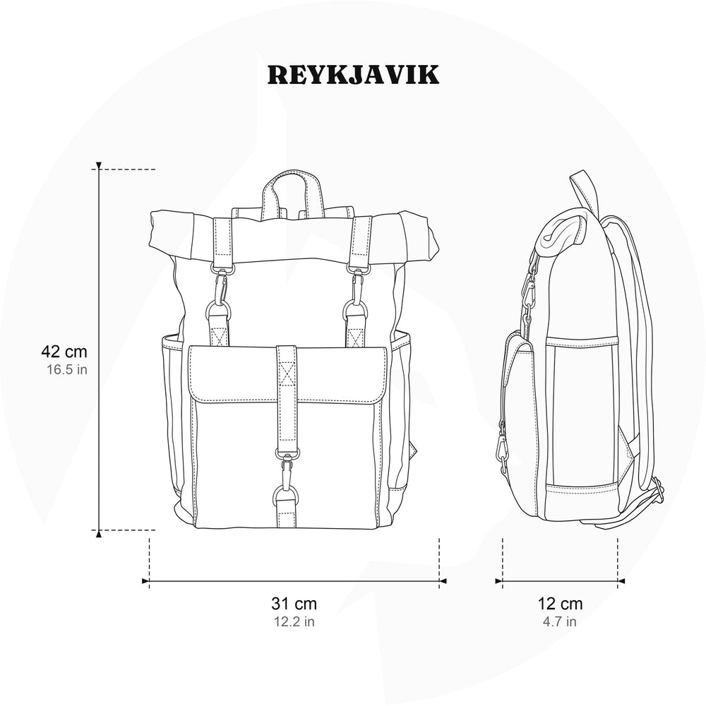 Canvasrugzak met laptopvak 16–20 L – Reykjavik