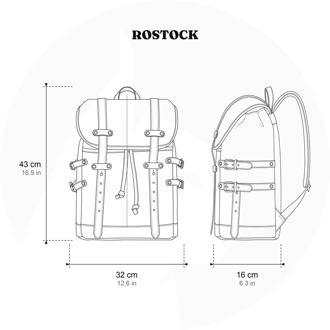 Rostock — Vintage Style Backpack, image 8