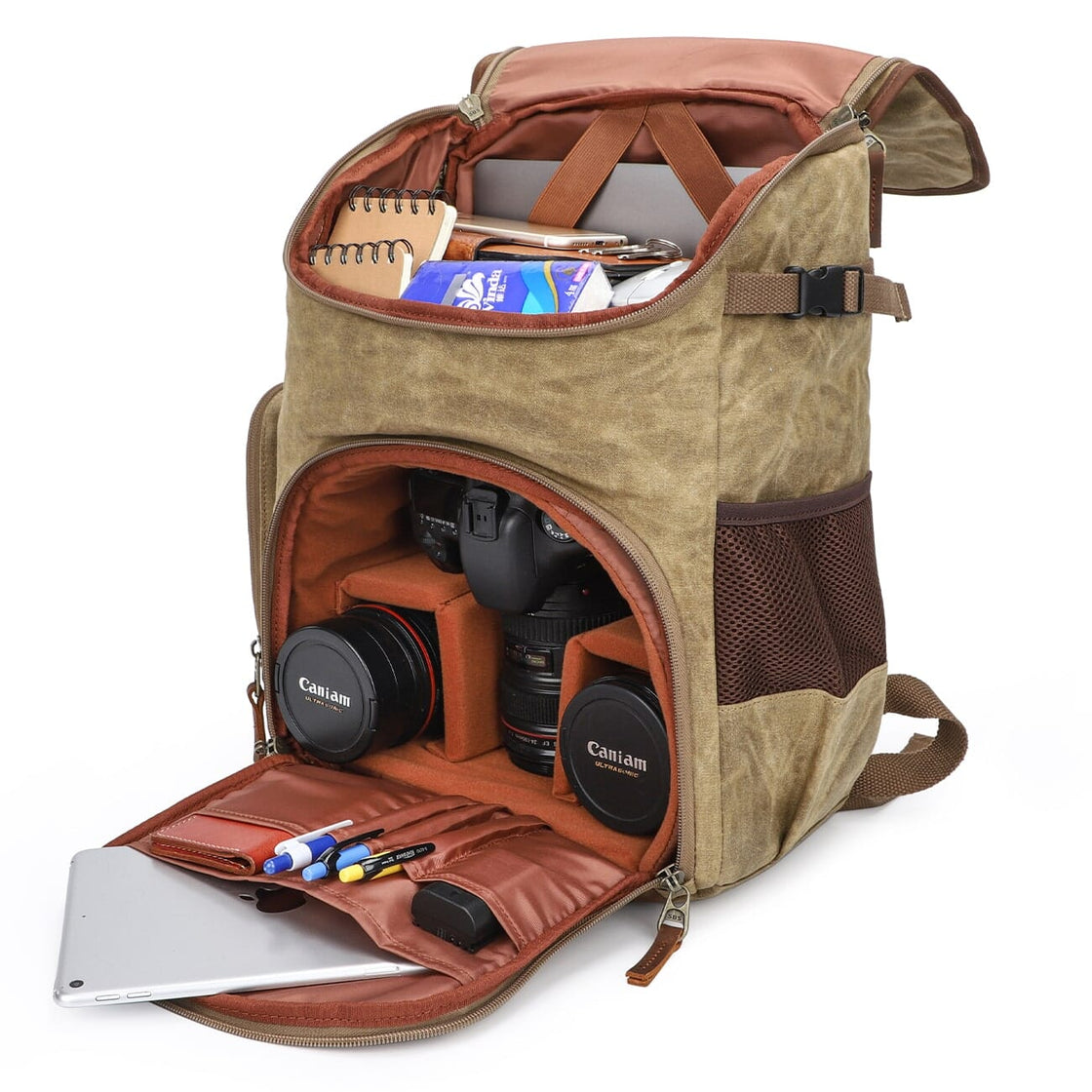 Canvas camerarugzak 25 L – Sequoia — 11