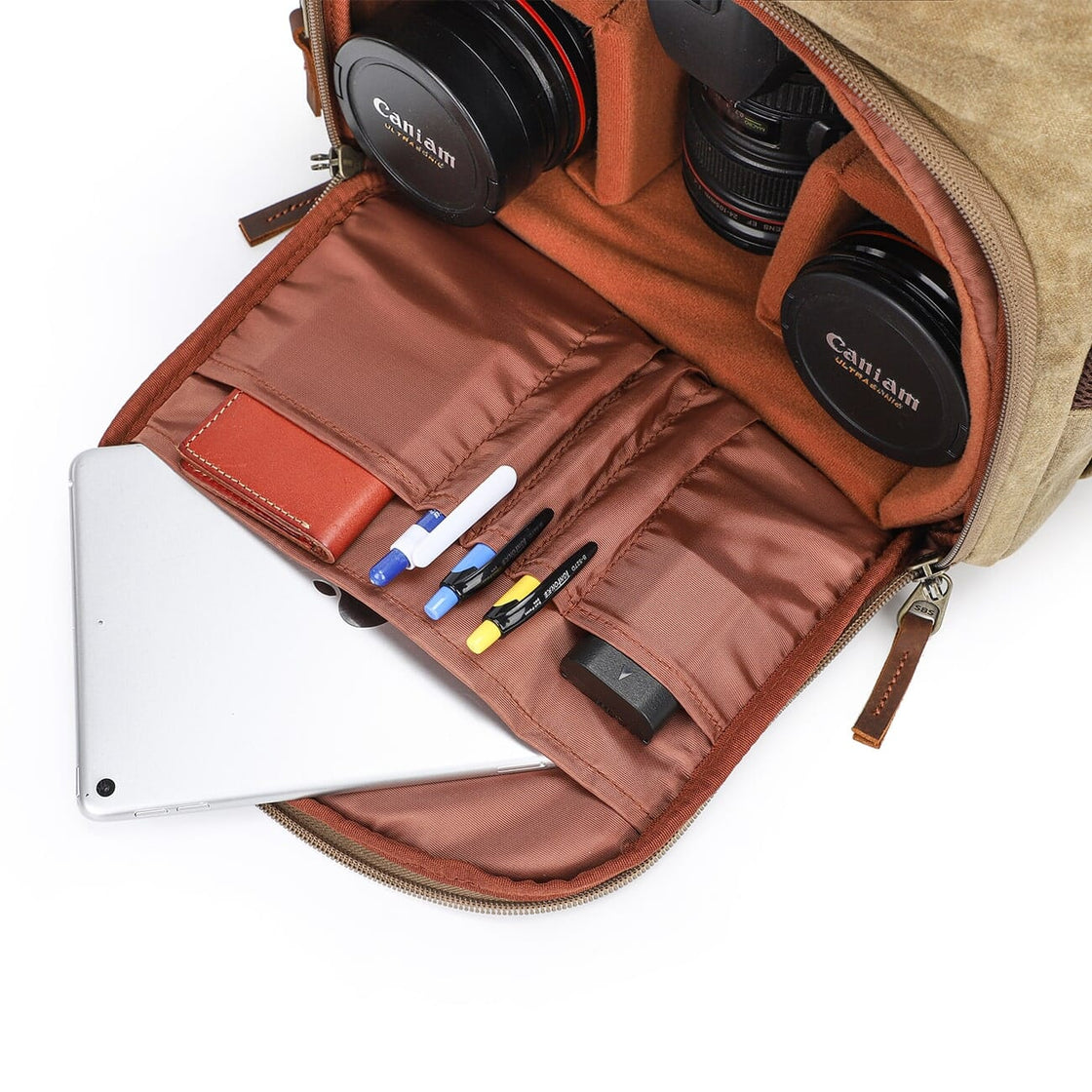 Canvas camerarugzak 25 L – Sequoia — 12