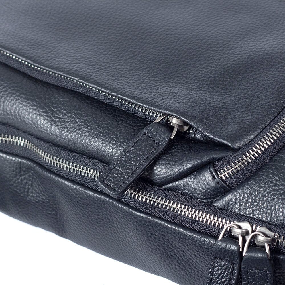 Steele — Black Leather Laptop Backpack, image 14