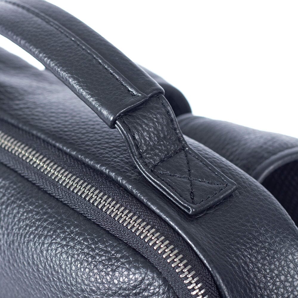 Steele — Black Leather Laptop Backpack, image 16