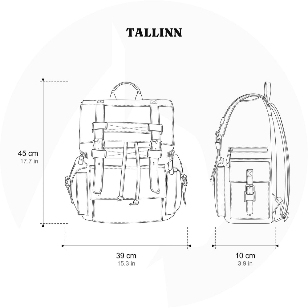 Canvas backpack with laptop compartment 20 L – Tallinn