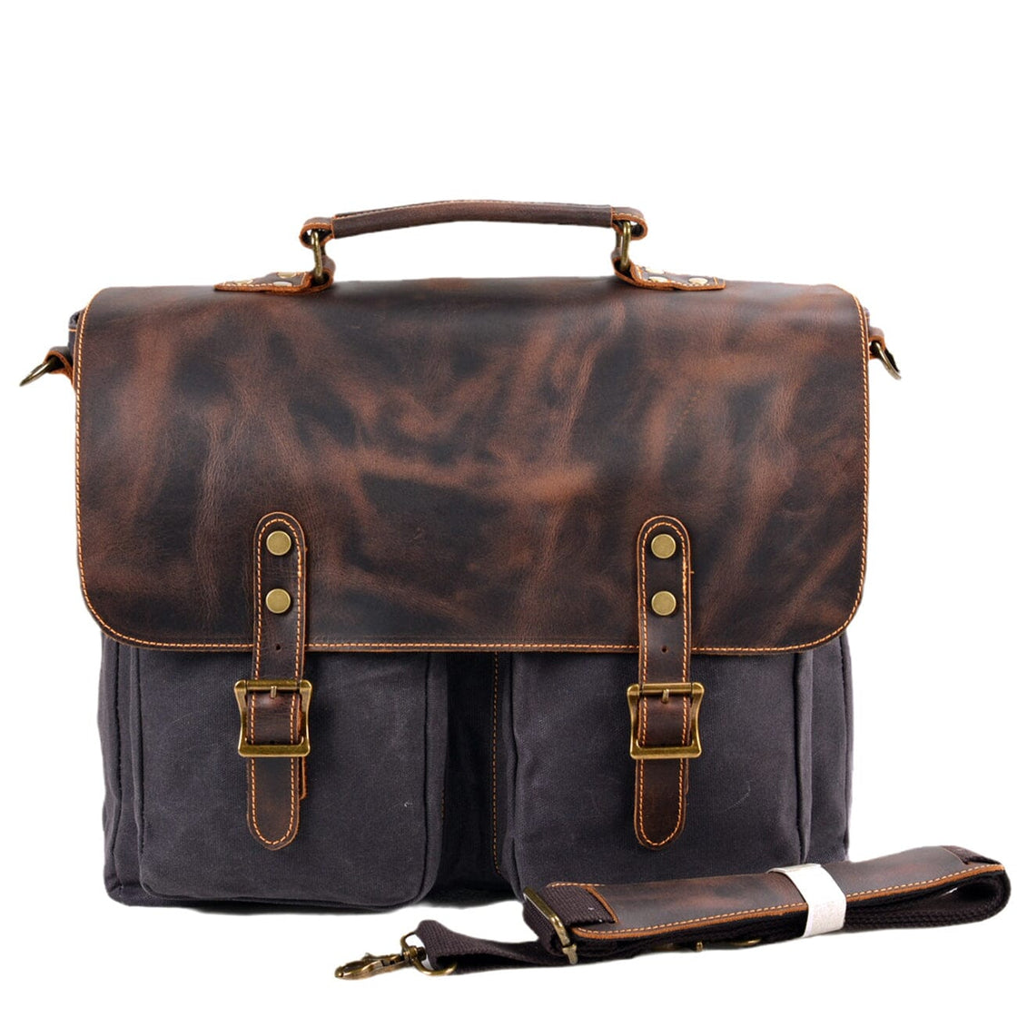 Tulsa — Vintage Canvas Messenger Bag, image 2